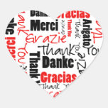 Black and Red Thank You Word Cloud stickers