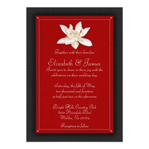 Black And Red Wedding Invitations