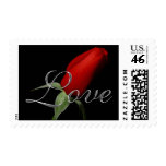 Black And Red Wedding Invitations Postage Stamps