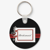 Black and Red wedding set keychains