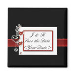 Black and Red wedding set Magnet