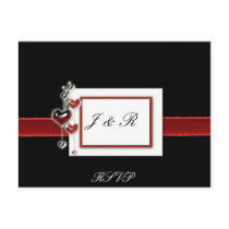 Black and Red wedding set postcards by Cards_by_Cathy Black and Red wedding set postcards
