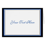 Black and Royal Blue Frame Table Number cards