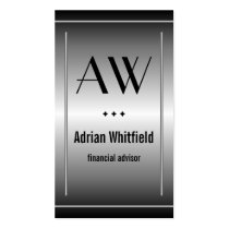 Black and Silver Bars Accountant Business Cards