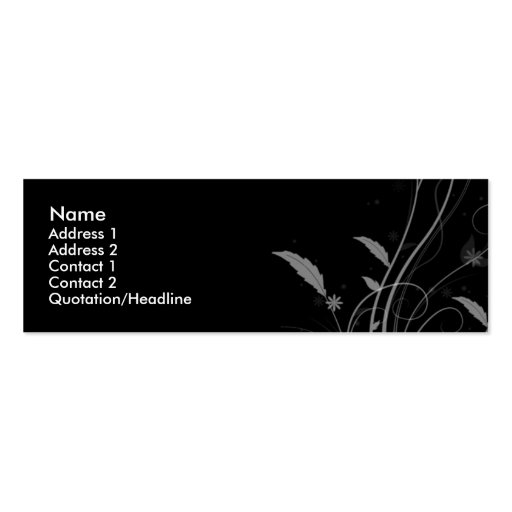 Black and Silver Business Card Templates (front side)