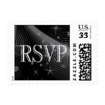 Black and Silver Festive rsvp stamp