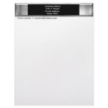 Black and Silver fully customisable Stationary Letterhead Template