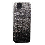 Black and Silver Glitter Bling Cover iPhone 4 Case