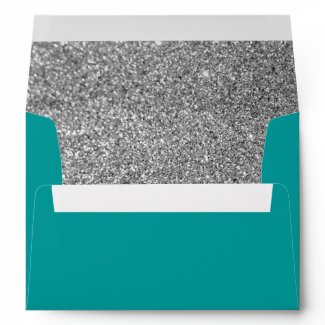 Black and Silver Glitter Envelope