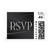 Black and Silver RSVP stamp