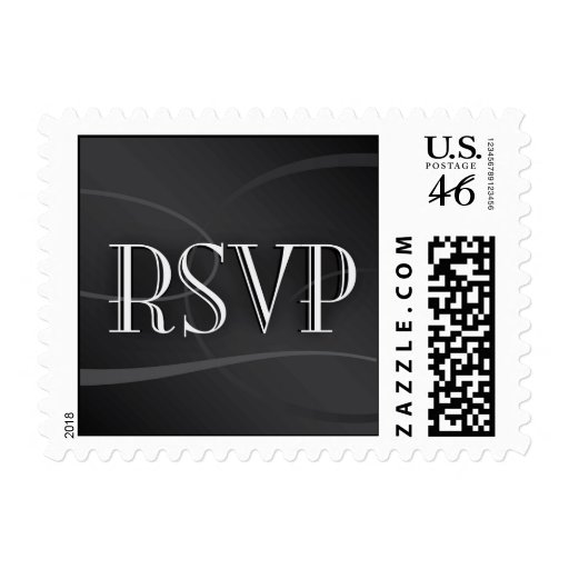 Black and Silver RSVP stamp