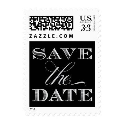Black and Silver Save the Date Stamps by twunschl