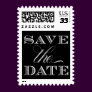 Black and Silver Save the Date Stamps