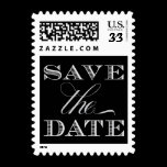 Black and Silver Save the Date Stamps
