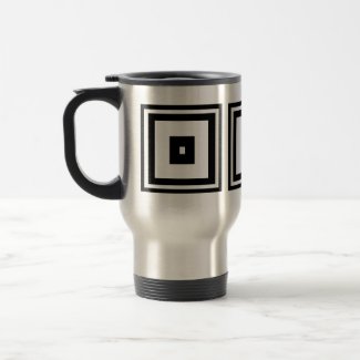 Black and Silver Squares mug