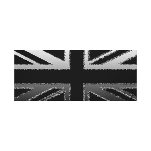 Black and Slilver Grey Union Jack Canvas Print Zazzle Black and Slilver Grey Union Jack Canvas Print Zazzle