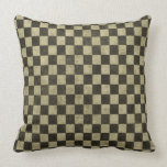 Black and Tan Checker Pattern pillows