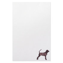 BLACK AND TAN COONHOUND BFF CUSTOMIZED STATIONERY