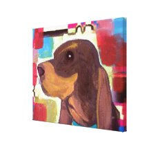 Black and Tan Coonhound Gallery Wrap Canvas