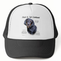 Black and Tan Coonhound History Design hats