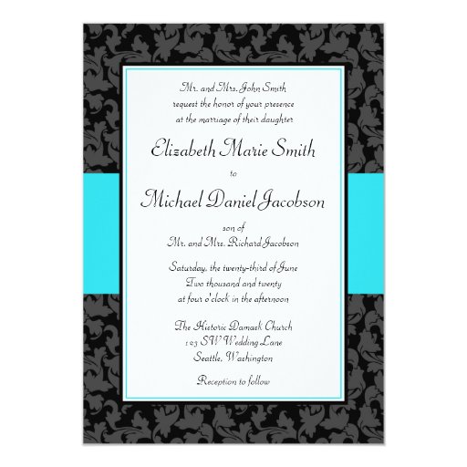teal and black damask wedding invitations black and teal damask swirl wedding invitations zazzle teal and black damask wedding invitations black and teal damask swirl wedding invitations zazzle