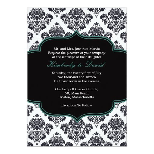 teal and black damask wedding invitations black and teal damask wedding invitation zazzle teal and black damask wedding invitations black and teal damask wedding invitation zazzle