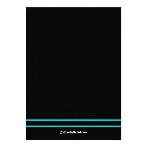 Black and Teal Leopard Photo Graduation Invite