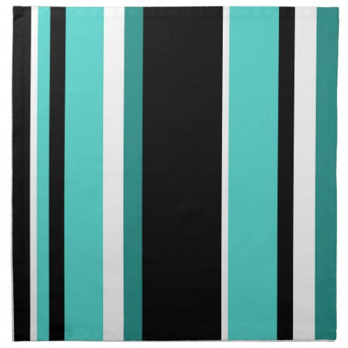 Black and Teal Stripes Napkin