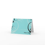 Black and Turquoise Floral Cards