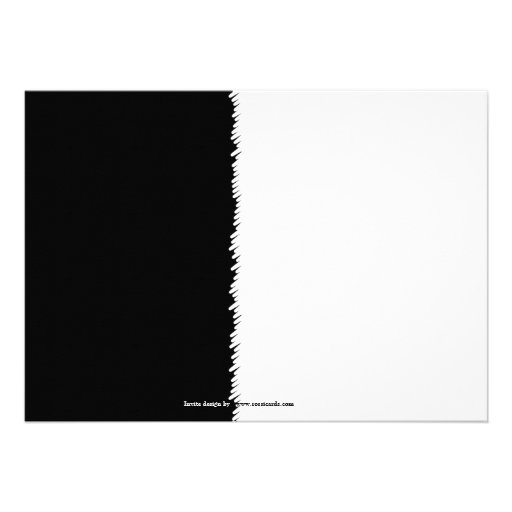 Black and White 2 Theme Party Invitation