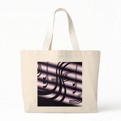 Black and White Abstract Bag by SjStevenson