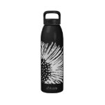 Black and White Abstract Daisy Drinking Bottles