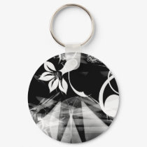 Black and White Abstract keychains by SlayerX Black and White Abstract keychains