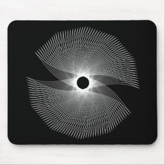 Black and White Abstract Mousepad