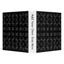 Black and White Abstract Pattern Vinyl Binder