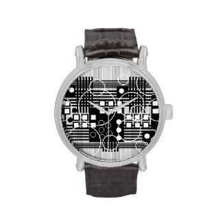 Black and White Abstract Watches