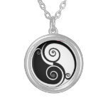 Black and White Abstract Yen Yang necklaces