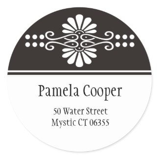 Black And White Address Label Stickers sticker