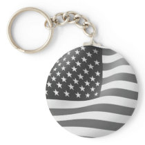 black and white american flag keychains