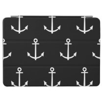 Black and White Anchors Pattern 1 iPad Air Cover at Zazzle