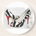 Black and White and Red All Over Coasters