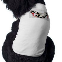Black and White and Red All Over Pet Tee