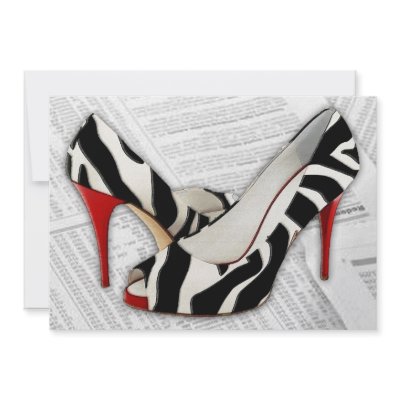 Black and White and Red All Over Announcements by ElainePlesser