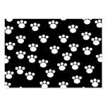 Black and White Animal Paw Print Pattern. Business Card Templates
