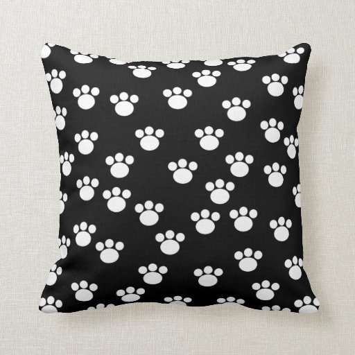 paw print pillow