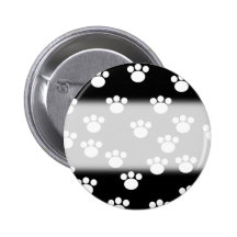 Black and White Animal Paw Print Pattern. Pins