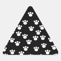Black and White Animal Paw Print Pattern. Sticker