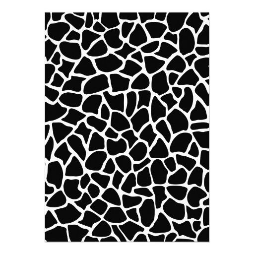Black and White Animal Print Giraffe Pattern Card