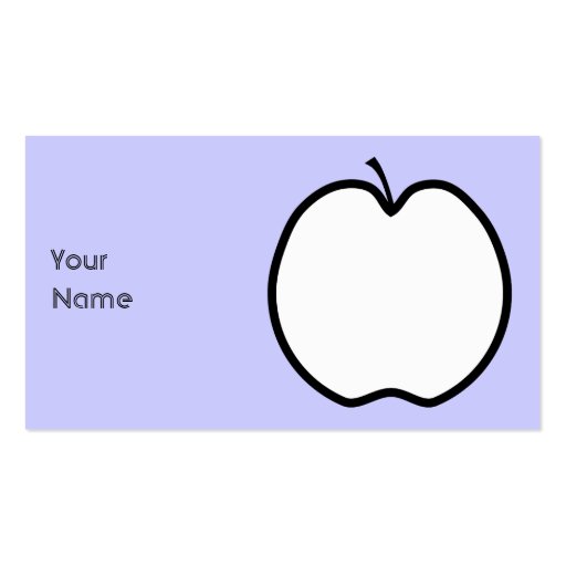 Black and White Apple. Business Card (front side)