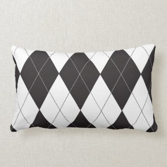 Black and White Argyle Throw Pillows